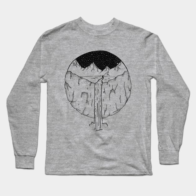 Waterfall Sky Long Sleeve T-Shirt by DreamonGraphics